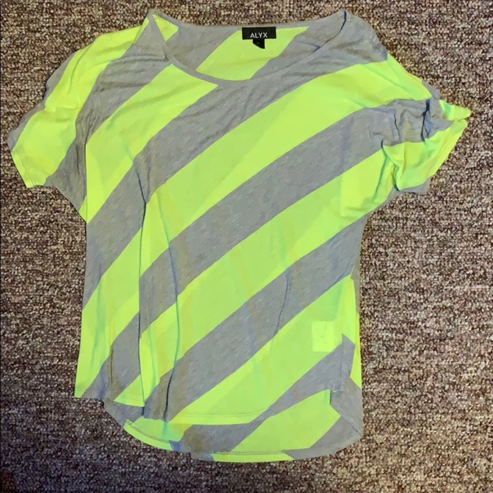 Neon colored striped top